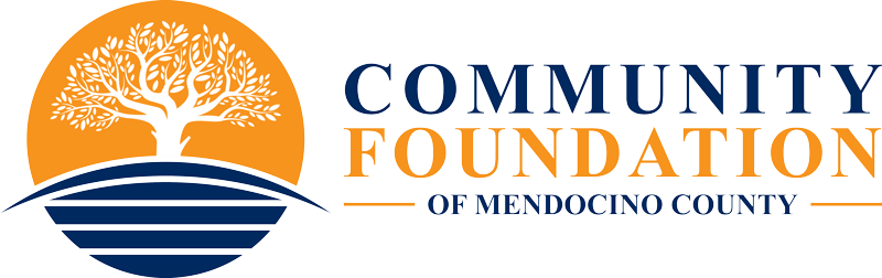 Community Foundation Logo: a graphic of a golden tree on a blue hill