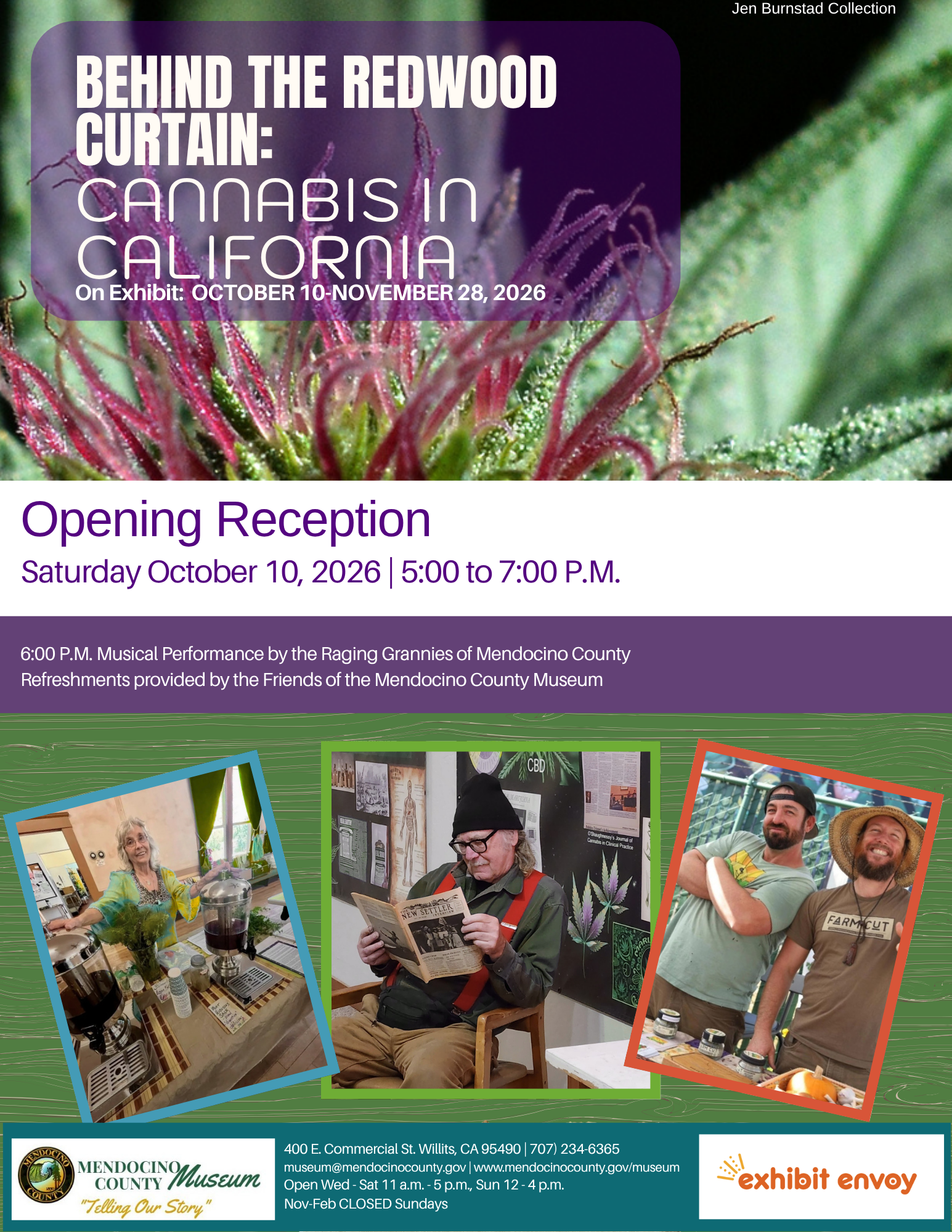 Behind the Redwood Curtain Opening Reception Flyer